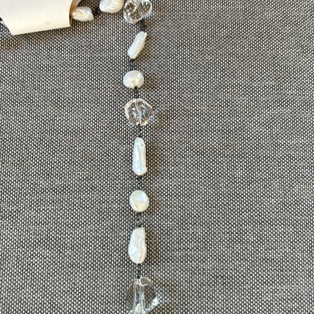 NWT Coldwater Creek pearl and sterling necklace - Picture 3 of 6